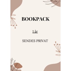 Bookpack 12 mneder - sendes GLS privatadresse