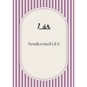 Bookpack 12 m�neder - sendes GLS pakkeshop
