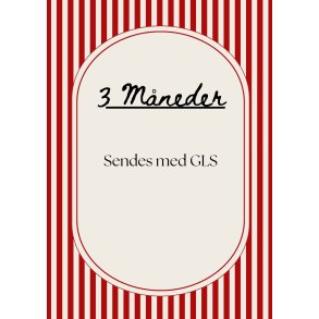 Bookpack 3 m�neder - sendes GLS pakkeshop