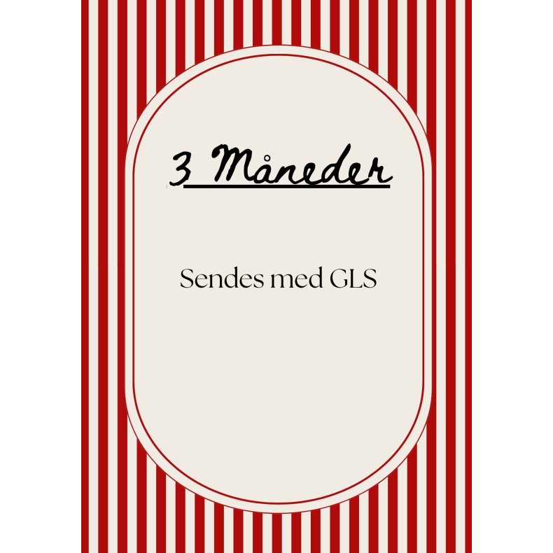 Bookpack 3 m�neder - sendes GLS pakkeshop