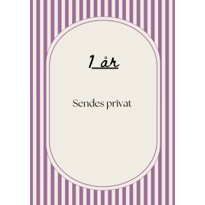 Bookpack 12 m�neder - sendes GLS privatadresse