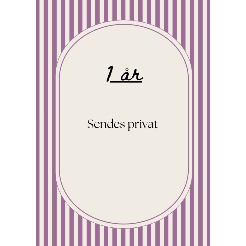 Bookpack 12 m�neder - sendes GLS privatadresse