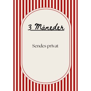 Bookpack 3 m�neder - sendes GLS privatadresse (+ 50 kr.)