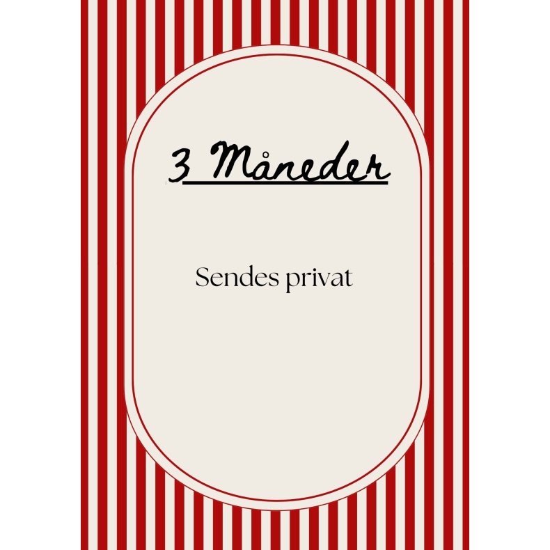 Bookpack 3 m�neder - sendes GLS privatadresse (+ 50 kr.)