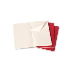 MOLESKINE CAHIER JOURNALS - POCKET RED PLAIN (ST M. 3 STK.)