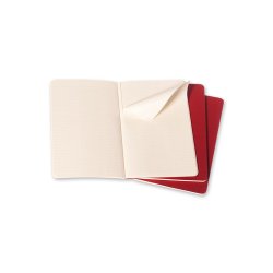 MOLESKINE CAHIER JOURNALS - LARGE RED RULED (ST MED 3 STK.)