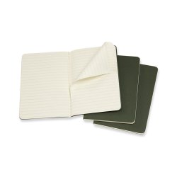 MOLESKINE CAHIER JOURNALS - POCKET GREEN RULED (ST MED 3 STK.)