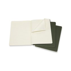 MOLESKINE CAHIER JOURNALS - XL GREEN RULED (ST MED 3 STK.)