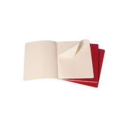 MOLESKINE CAHIER JOURNALS - XL RED RULED (ST MED 3 STK.)