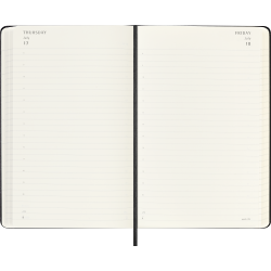 MOLESKINE 18M HARD COVER DAILY DIARY LARGE BLACK 2025-26