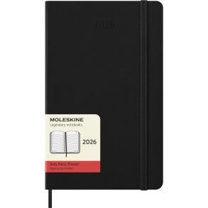MOLESKINE 12M HARD COVER DAILY DIARY LARGE BLACK 2026