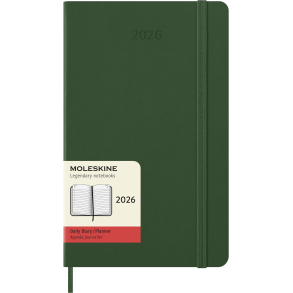 MOLESKINE 12M HARD COVER DAILY DIARY LARGE GREEN 2026