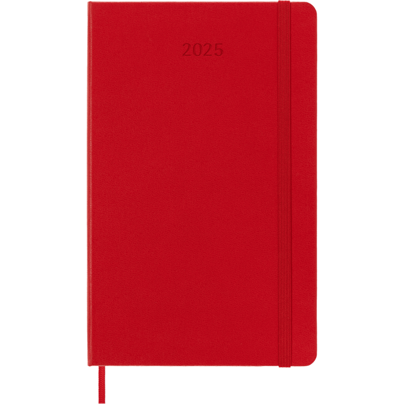 MOLESKINE 12M HARD COVER DAILY DIARY LARGE RED 2025