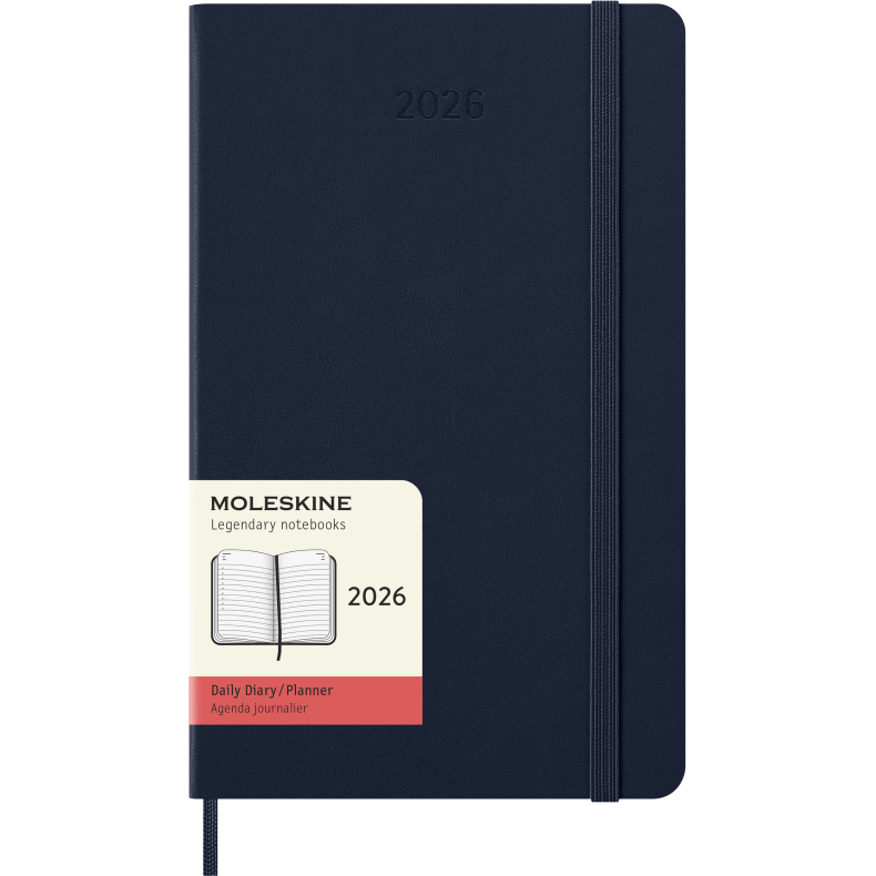 MOLESKINE 12M HARD COVER DAILY DIARY LARGE SAPHIRE BLUE 2026