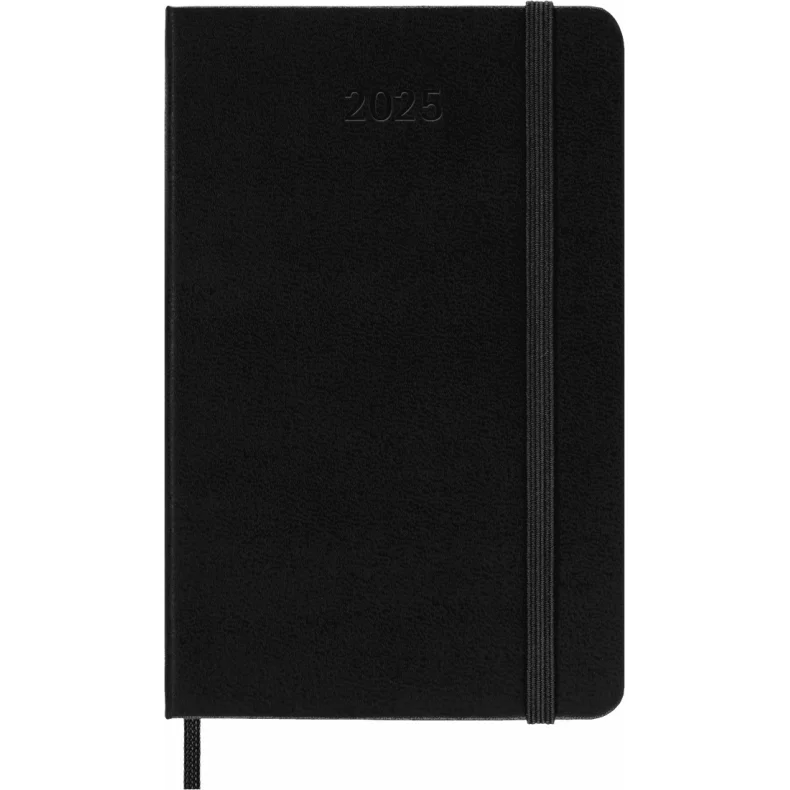 MOLESKINE 12M HARD COVER DAILY DIARY POCKET BLACK 2025