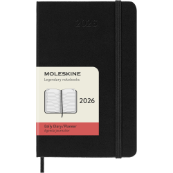 MOLESKINE 12M HARD COVER DAILY DIARY POCKET BLACK 2026