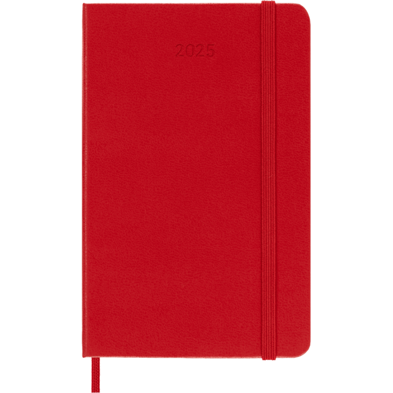 MOLESKINE 12M HARD COVER DAILY DIARY POCKET RED 2025