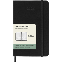 MOLESKINE 12M HARD COVER WEEKLY HORIZONTAL DIARY POCKET BLACK 2026