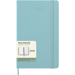 MOLESKINE 12M HARD COVER WEEKLY NOTEBOOK DIARY LARGE AQUAMARINE 2026