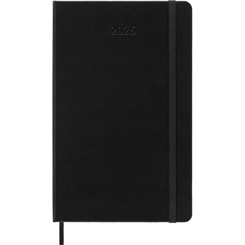 MOLESKINE 12M SOFT COVER WEEKLY NOTEBOOK DIARY LARGE BLACK 2025