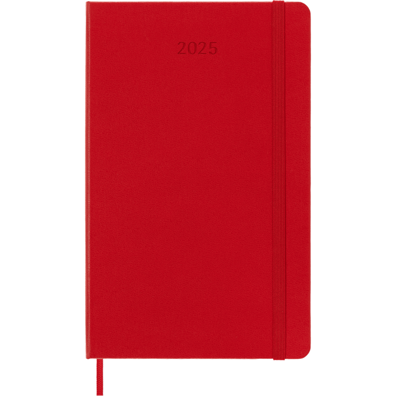 MOLESKINE 12M HARD COVER WEEKLY NOTEBOOK DIARY LARGE RED 2025