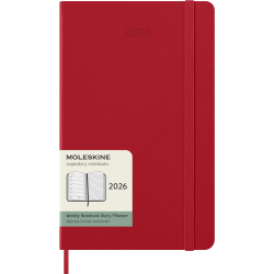 MOLESKINE 12M HARD COVER WEEKLY NOTEBOOK DIARY LARGE RED 2026