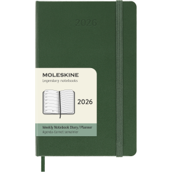 MOLESKINE 12M HARD COVER WEEKLY NOTEBOOK DIARY POCKET GREEN 2026