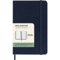MOLESKINE 12M HARD COVER WEEKLY NOTEBOOK DIARY POCKET SAPHIRE BLUE 2026