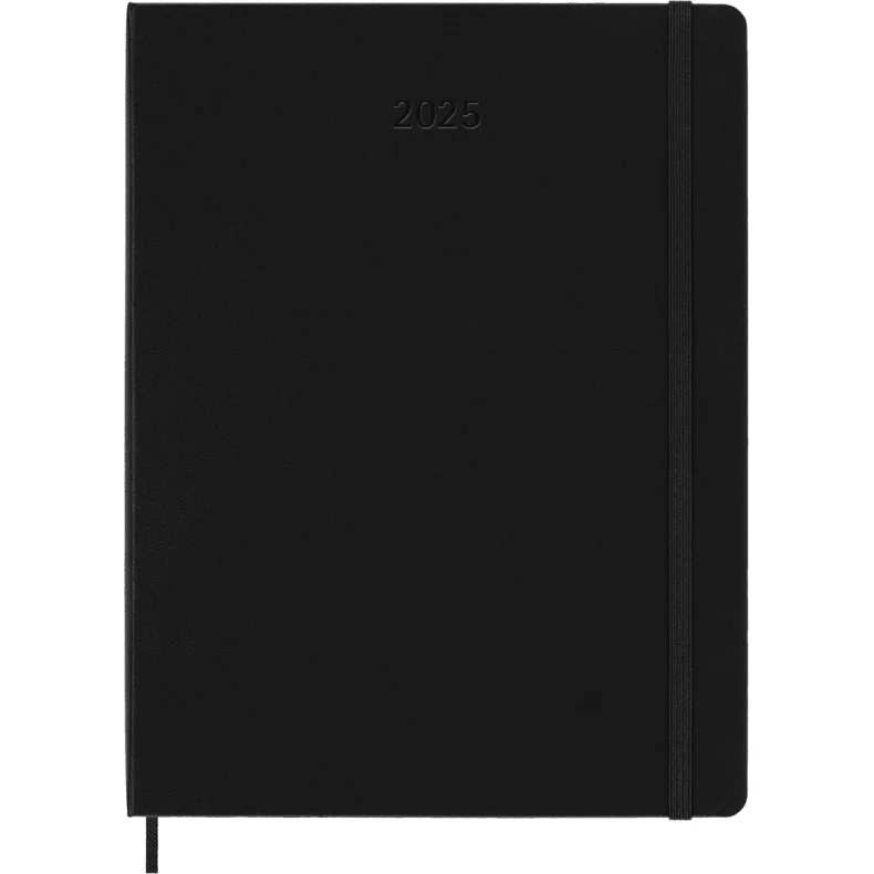 MOLESKINE 12M HARD COVER WEEKLY NOTEBOOK DIARY XL BLACK 2025