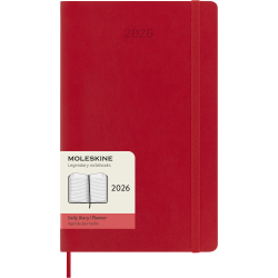 MOLESKINE 12M SOFT COVER DAILY DIARY LARGE RED 2026