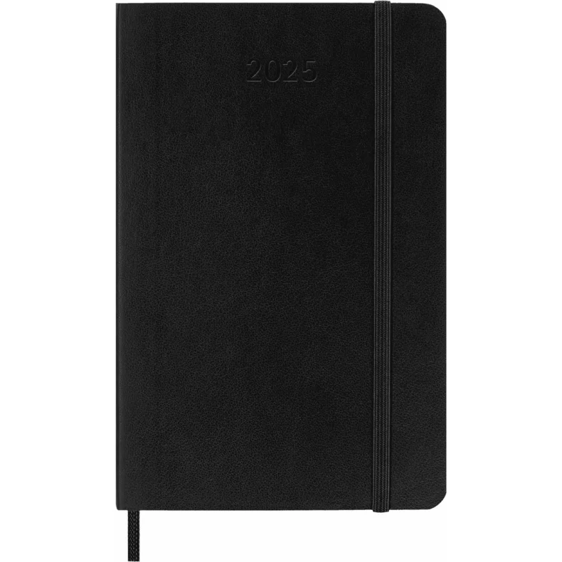 MOLESKINE 12M SOFT COVER DAILY DIARY POCKET BLACK 2025