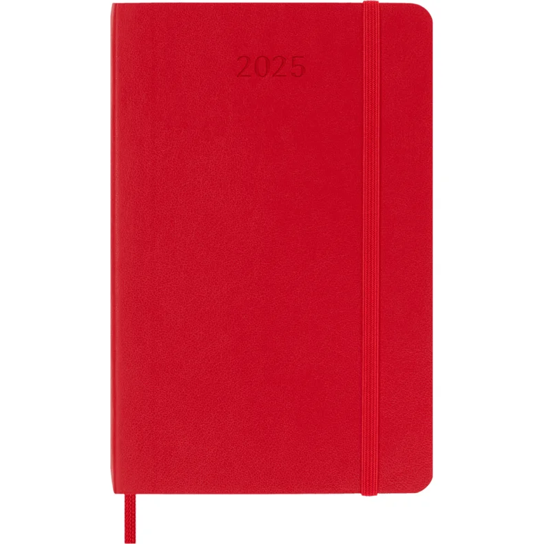 MOLESKINE 12M SOFT COVER DAILY DIARY POCKET RED 2025