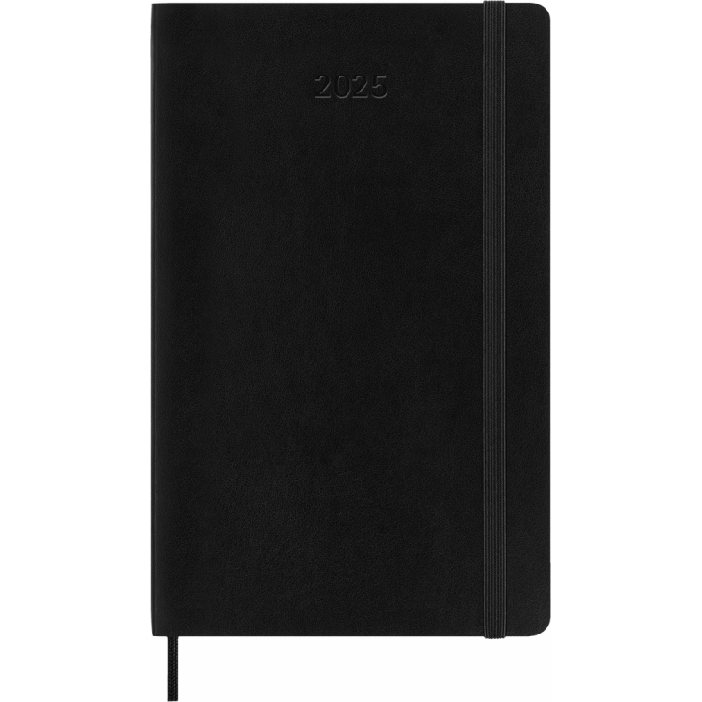 MOLESKINE 12M SOFT COVER WEEKLY HORIZONTAL DIARY LARGE BLACK 2025