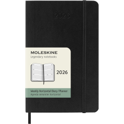 MOLESKINE 12M SOFT COVER WEEKLY HORIZONTAL DIARY POCKET BLACK 2026