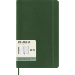 MOLESKINE 12M SOFT COVER WEEKLY NOTEBOOK DIARY LARGE GREEN 2026