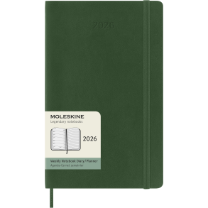 MOLESKINE 12M SOFT COVER WEEKLY NOTEBOOK DIARY LARGE GREEN 2026