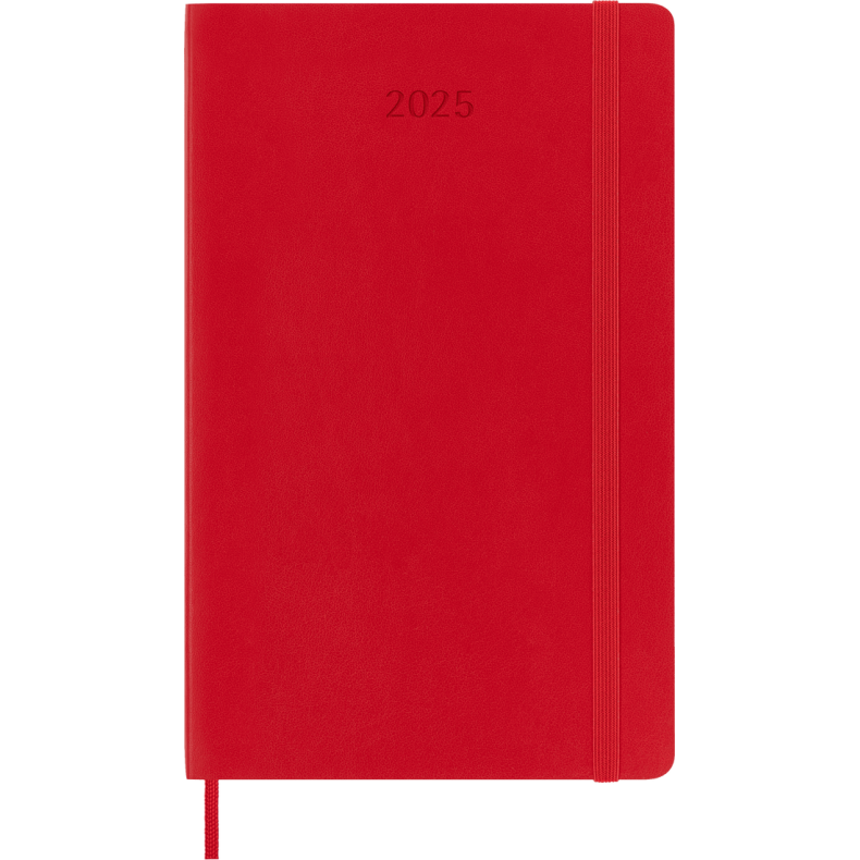 MOLESKINE 12M SOFT COVER WEEKLY NOTEBOOK DIARY LARGE RED 2025