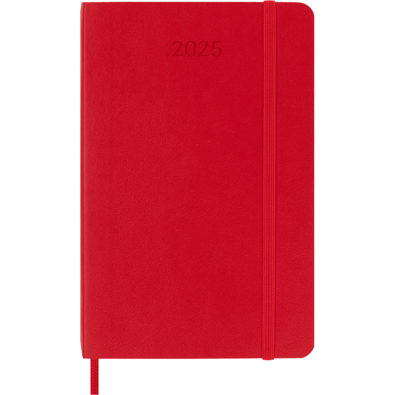 MOLESKINE 12M SOFT COVER WEEKLY NOTEBOOK DIARY POCKET RED 2025