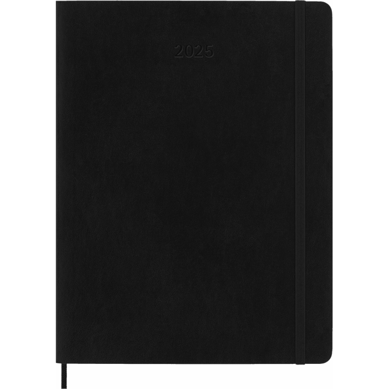 MOLESKINE 12M SOFT COVER WEEKLY NOTEBOOK DIARY XL BLACK 2025