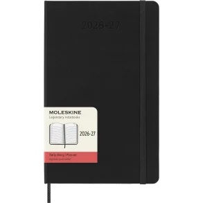 MOLESKINE 18M HARD COVER DAILY DIARY 2026-27 - LARGE BLACK