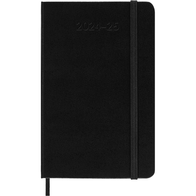 MOLESKINE 18M HARD COVER WEEKLY HORIZONTAL DIARY LARGE BLACK 2024-25