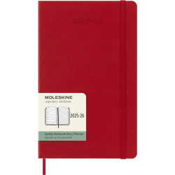 MOLESKINE 18M HARD COVER WEEKLY NOTEBOOK DIARY LARGE RED 2025-26