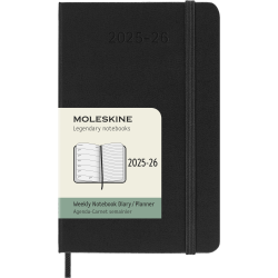 MOLESKINE 18M HARD COVER WEEKLY NOTEBOOK DIARY POCKET BLACK 2025-26