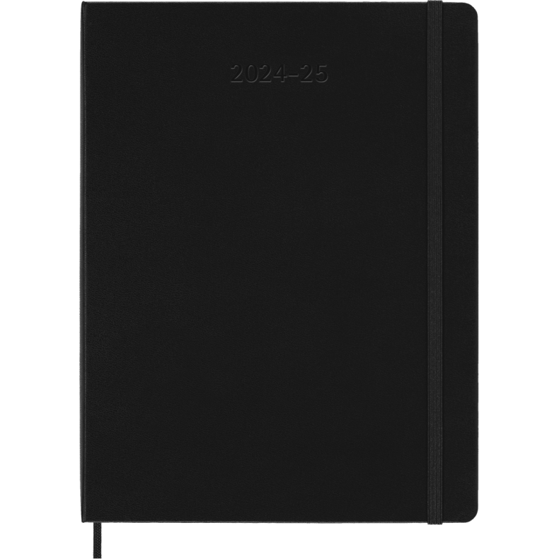 MOLESKINE 18M HARD COVER WEEKLY NOTEBOOK DIARY XL BLACK 2024-25