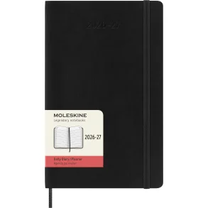 MOLESKINE 18M SOFT COVER DAILY DIARY 2026-27 - LARGE BLACK