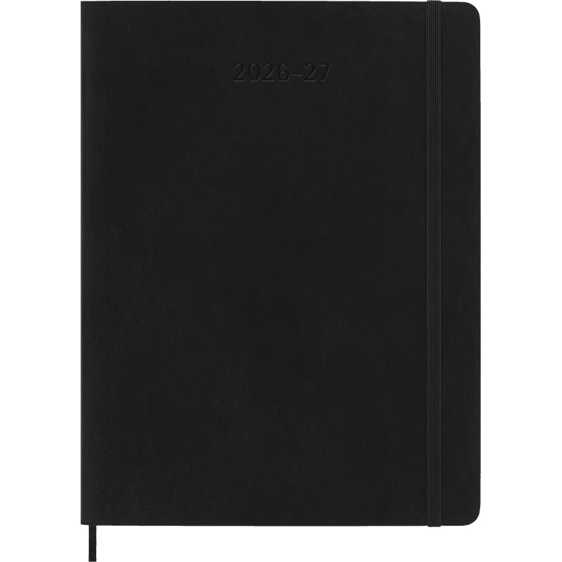 MOLESKINE 18M SOFT COVER WEEKLY NOTEBOOK 2026-27 - X-LARGE BLACK