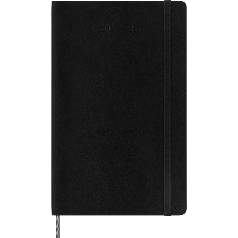 MOLESKINE 18M SOFT COVER WEEKLY NOTEBOOK DIARY LARGE BLACK 2024-25