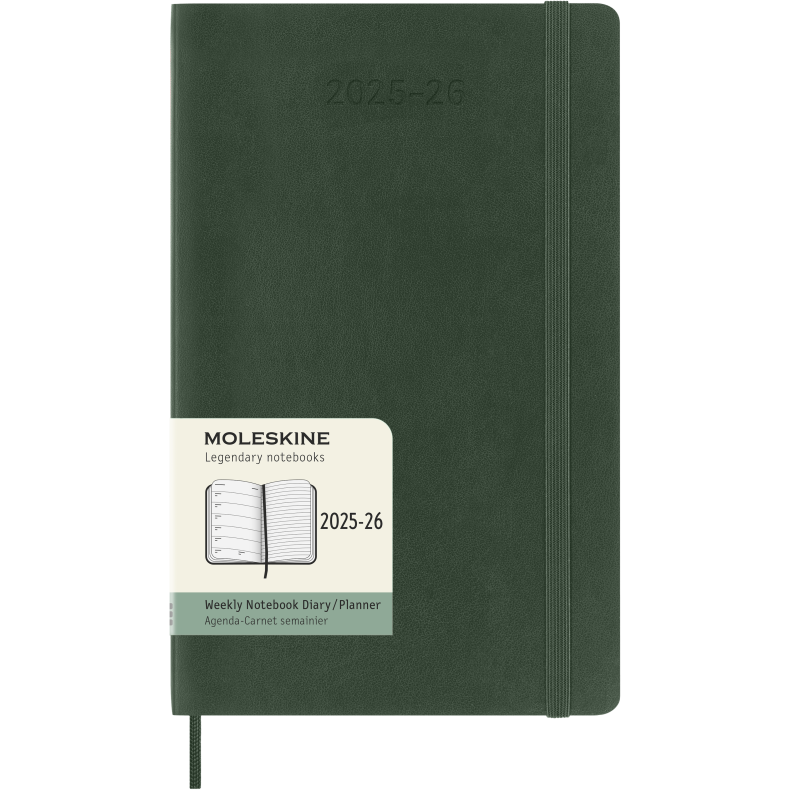 MOLESKINE 18M SOFT COVER WEEKLY NOTEBOOK DIARY LARGE GREEN 2025-26