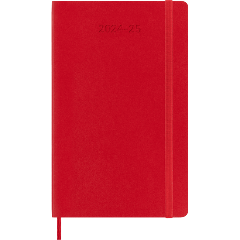 MOLESKINE 18M SOFT COVER WEEKLY NOTEBOOK DIARY LARGE RED 2024-25