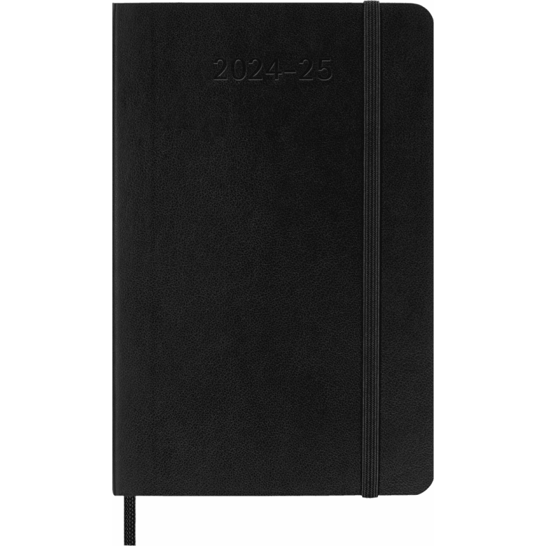 MOLESKINE 18M SOFT COVER WEEKLY NOTEBOOK DIARY POCKET BLACK 2024-25